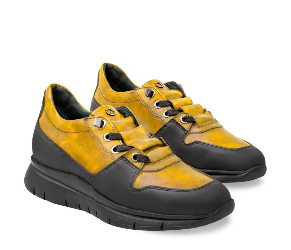 Pakerson SNEAKER AMIATA PELLE GIALLA Italy