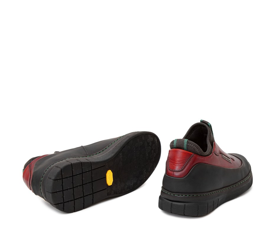 Pakerson SCARPA ABETONE PELLE ROSSO BORDEAUX Affare Del Giorno