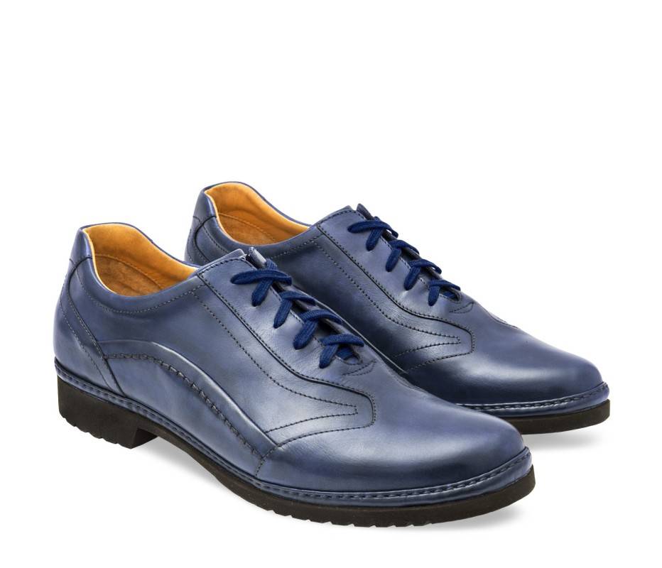 Pakerson DERBY PIENZA PELLE BLU NAVY In Vendita