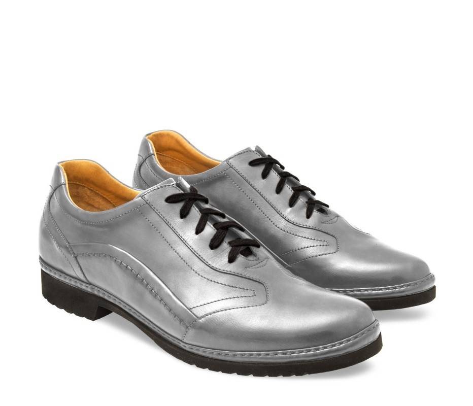 Pakerson DERBY PIENZA PELLE GRIGIO SMOG Vendita Calda