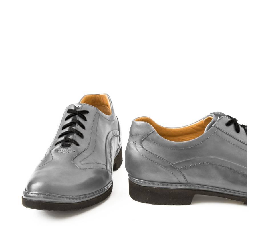 Pakerson DERBY PIENZA PELLE GRIGIO SMOG Vendita Calda