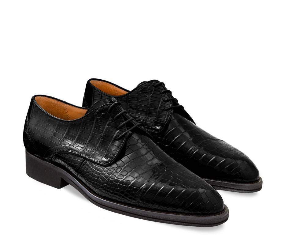 Pakerson DERBY FIRENZE ALLIGATORE NERO Saldi Di Fabbrica