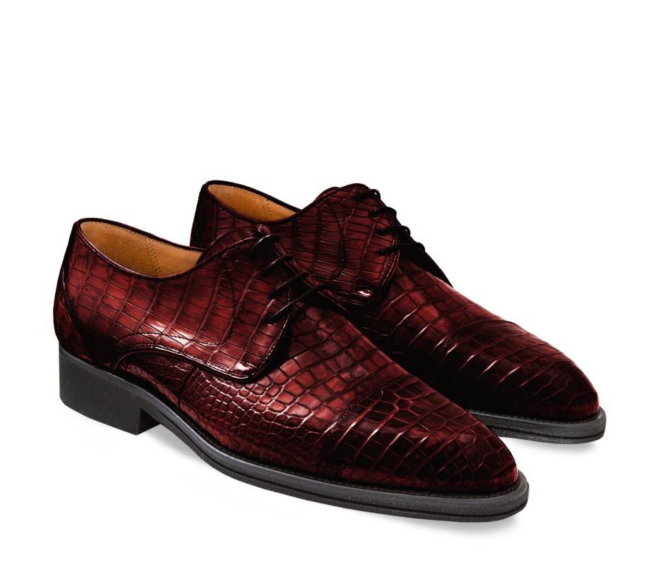 Pakerson DERBY FIRENZE ALLIGATORE BORDEAUX VINO In Saldo