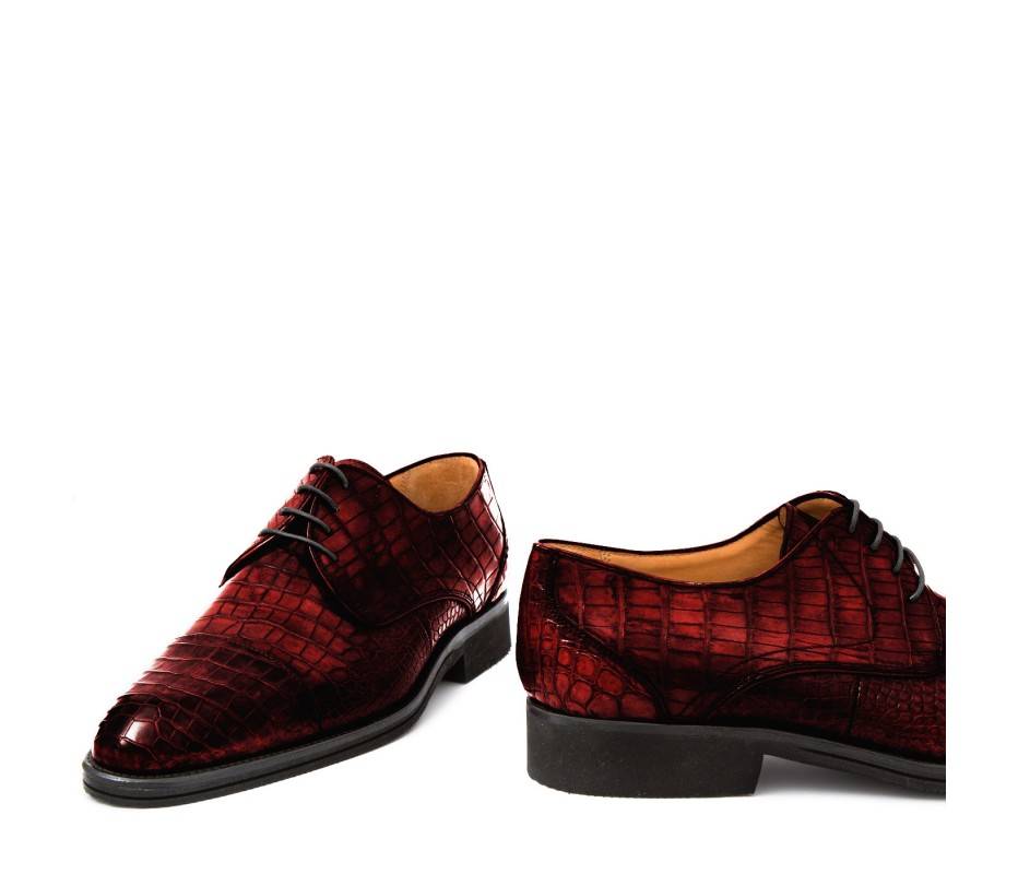 Pakerson DERBY FIRENZE ALLIGATORE BORDEAUX VINO In Saldo