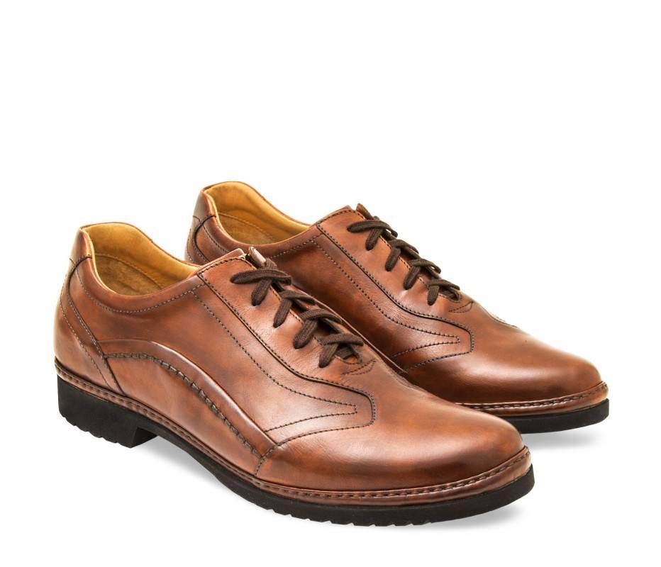 Pakerson DERBY PIENZA PELLE MARRONE TAN In Linea