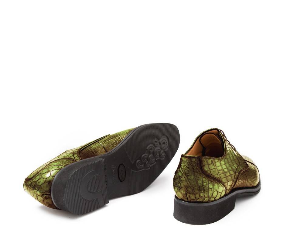 Pakerson DERBY FIRENZE ALLIGATORE VERDE OLIVA Pezzi Unici
