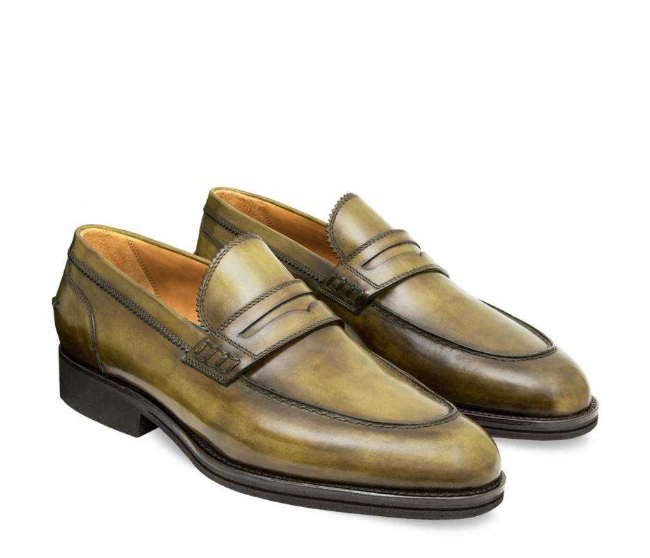 Pakerson MOCASSINO LUCCA PELLE VERDE OLIVA Soddisfazione Garantita