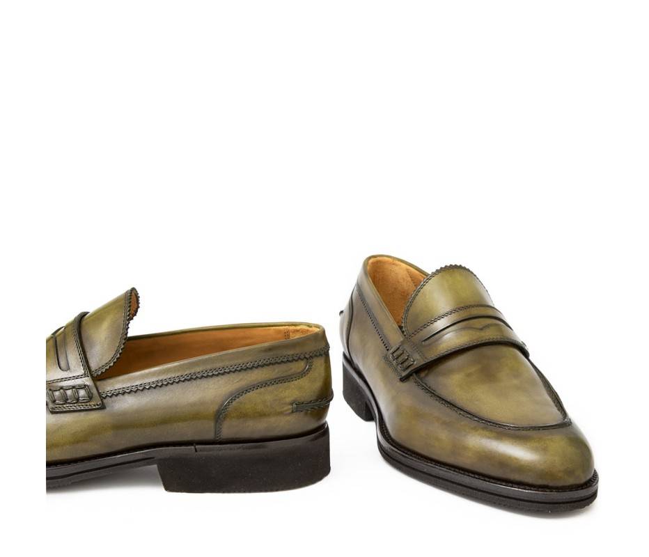 Pakerson MOCASSINO LUCCA PELLE VERDE OLIVA Soddisfazione Garantita