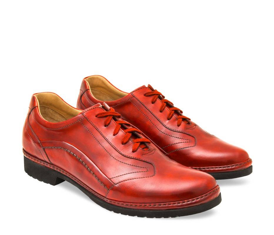 Pakerson DERBY PIENZA PELLE ROSSA Fornitura limitata