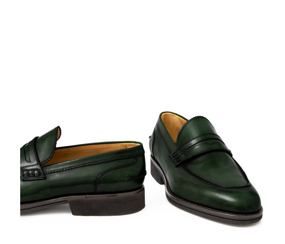 Pakerson MOCASSINO LUCCA PELLE VERDE TARTARUGA Consegna Veloce