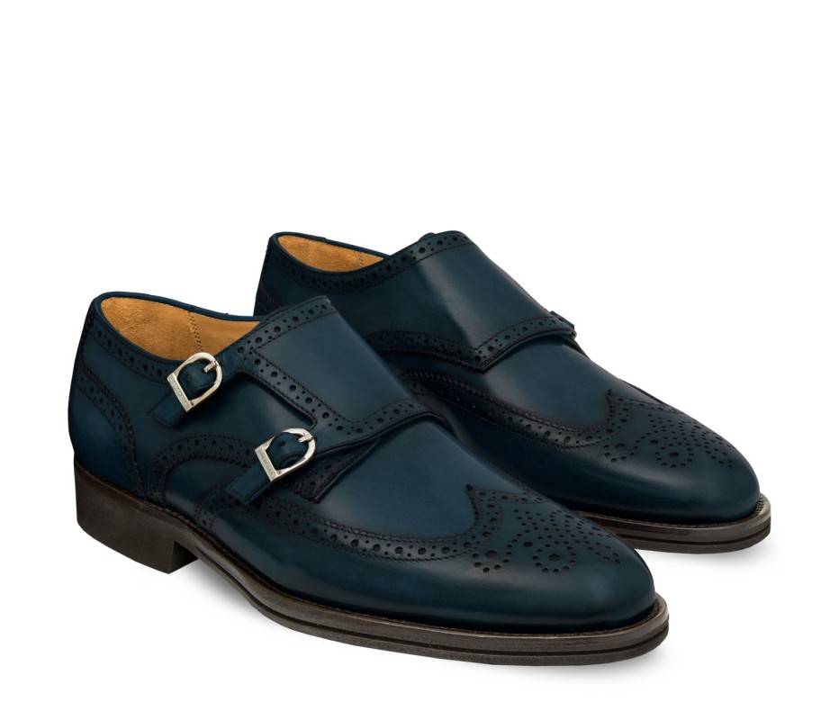 Pakerson DOPPIA FIBBIA SIENA PELLE BLU ISLAND Offerta San Valentino