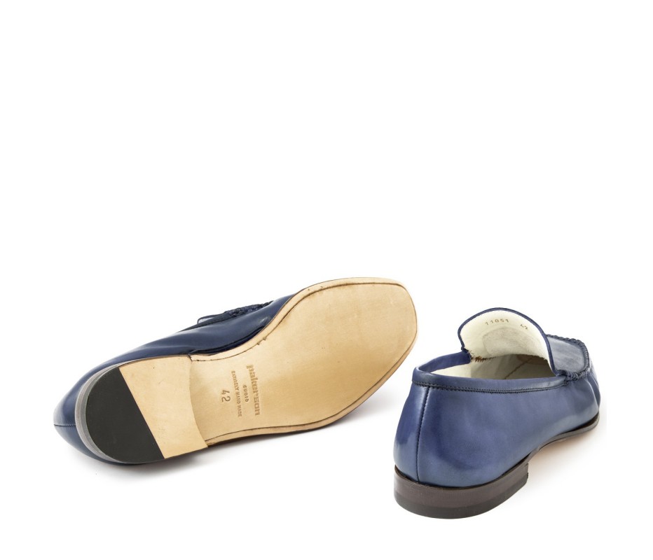 Pakerson MOCASSINO CERRETO PELLE BLU NAVY Economico