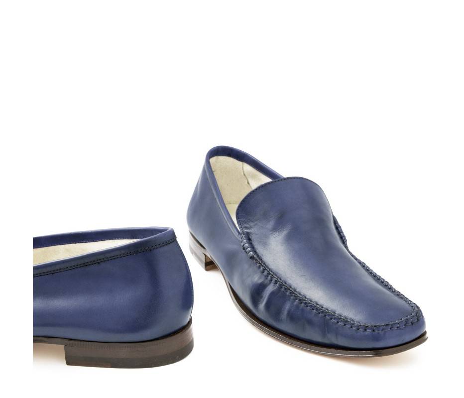 Pakerson MOCASSINO CERRETO PELLE BLU NAVY Economico