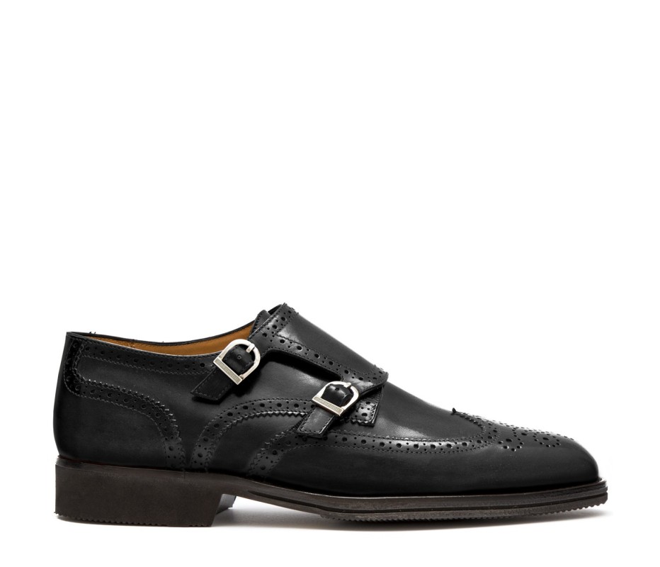 Pakerson DOPPIA FIBBIA SIENA PELLE NERA Outlet