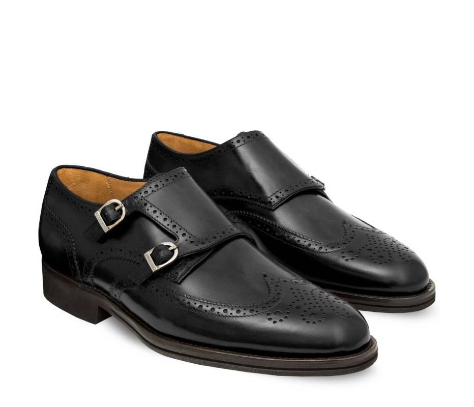 Pakerson DOPPIA FIBBIA SIENA PELLE NERA Outlet
