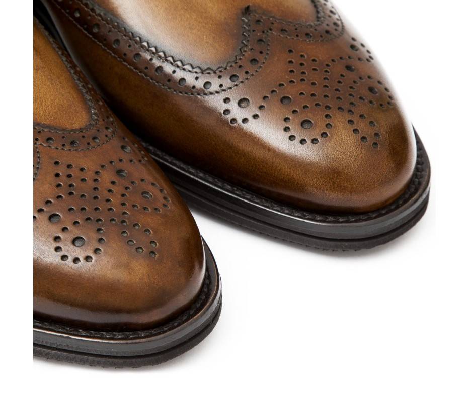 Pakerson DOPPIA FIBBIA SIENA PELLE MARRONE TIMBER Saldi Di Fabbrica