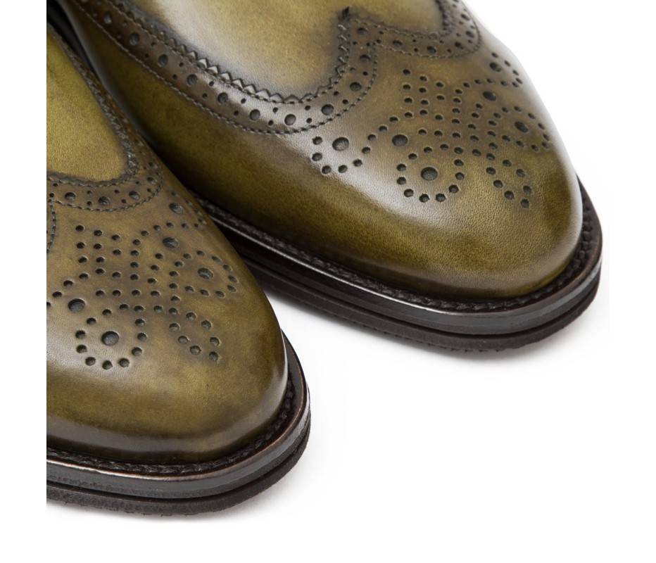 Pakerson DOPPIA FIBBIA SIENA PELLE VERDE OLIVA Moda