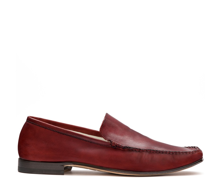Pakerson MOCASSINO CERRETO PELLE ROSSO BORDEAUX 2025