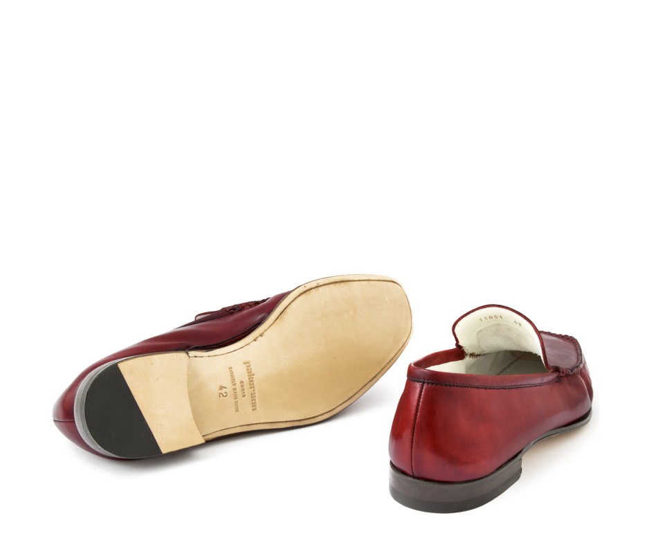 Pakerson MOCASSINO CERRETO PELLE ROSSO BORDEAUX 2025