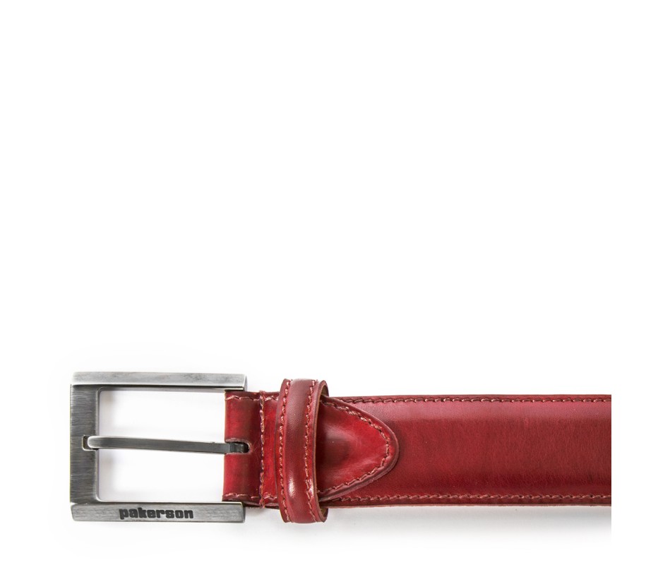 Pakerson FIBBIA VOLTERRA PELLE ROSSO BORDEAUX Italy