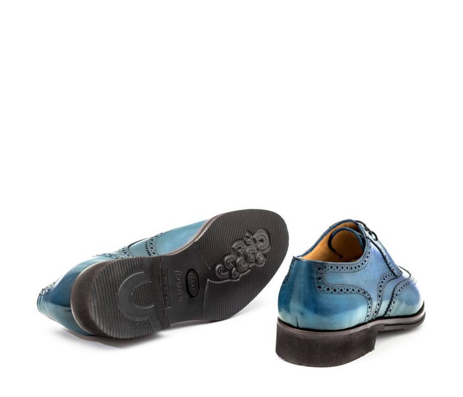 Pakerson DERBY PISA PELLE AZZURRO BAY Nuovo