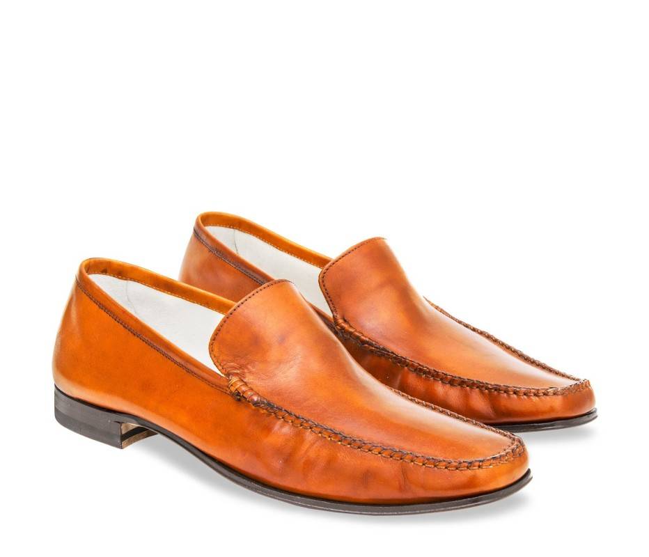 Pakerson MOCASSINO CERRETO PELLE ARANCIO Spedizione Gratuita