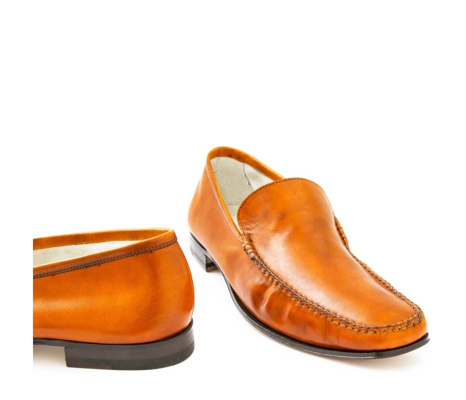 Pakerson MOCASSINO CERRETO PELLE ARANCIO Spedizione Gratuita