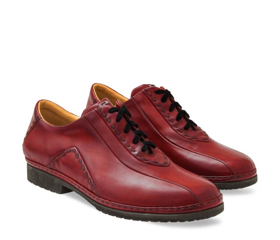 Pakerson DERBY BOLGHERI PELLE ROSSO BORDEAUX Consegna Veloce