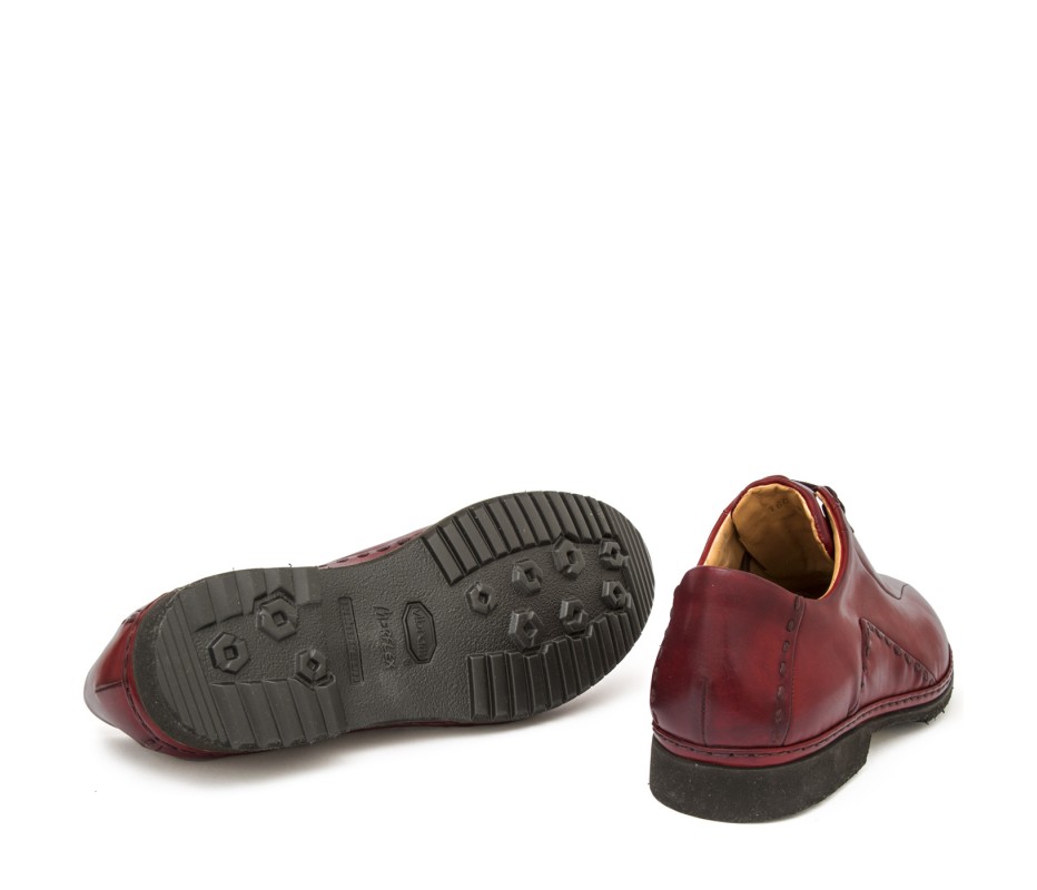 Pakerson DERBY BOLGHERI PELLE ROSSO BORDEAUX Consegna Veloce