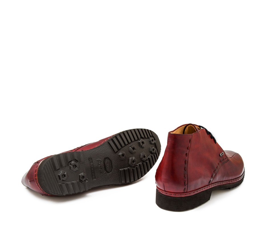 Pakerson POLACCHINO GREVE PELLE ROSSO BORDEAUX Vendite Flash