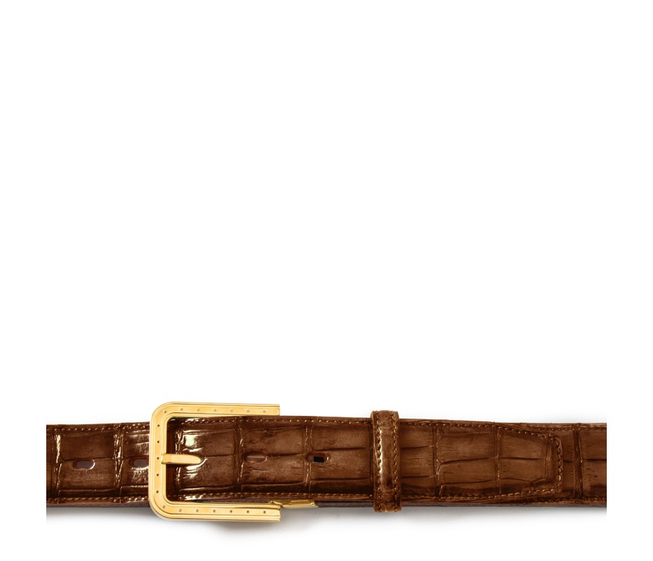 Pakerson FIBBIA RIPA ALLIGATORE MARRONE TIMBER Nuovo