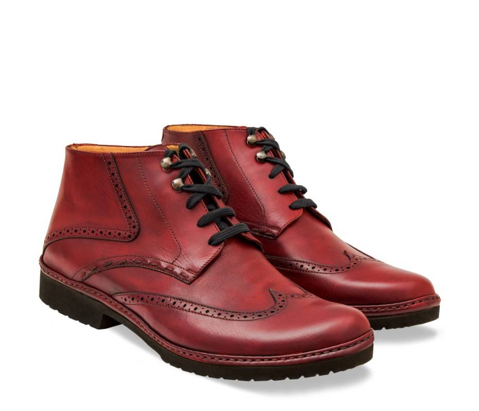 Pakerson POLACCHINO CERTALDO PELLE ROSSO BORDEAUX Shopping Online