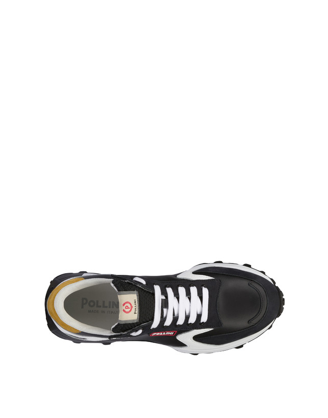 ﻿Pollini Sneakers Con Suola Chunky Bold Running Nero/nero/bianco/nero/senape Pezzi Unici