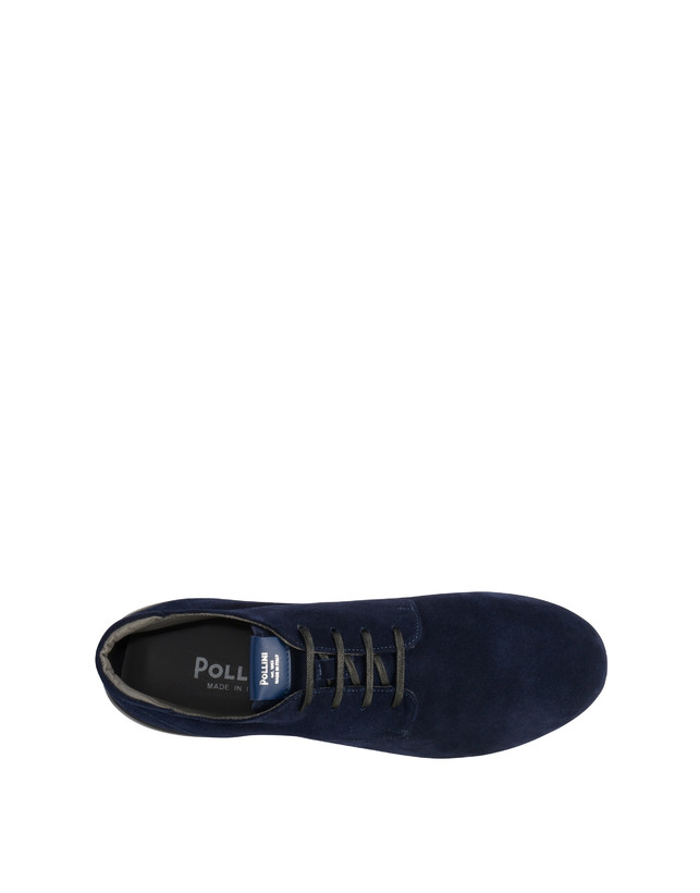 Pollini Desert Boot In Crosta Norfolk Blu Negozi Online