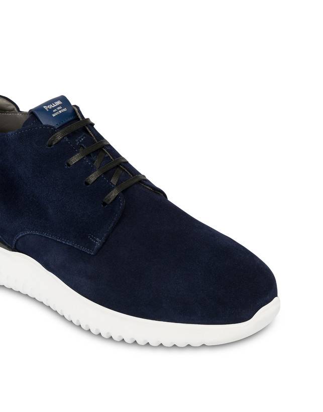 Pollini Desert Boot In Crosta Norfolk Blu Negozi Online