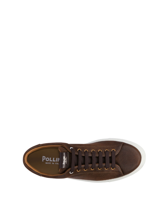Pollini Sneakers In Crosta Tennis Club T.moro Promozione Limitata