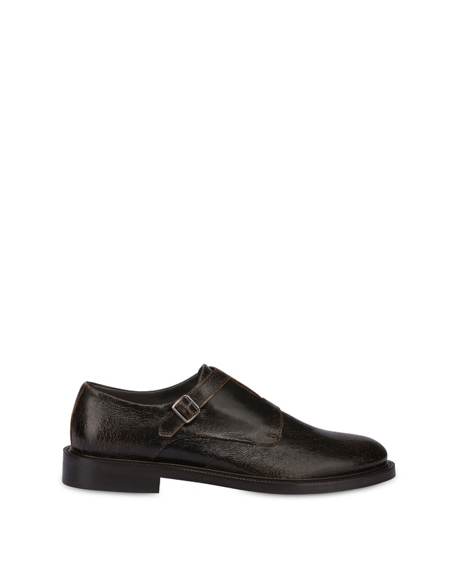 Pollini Monk Strap In Capra 1920 T.moro Sottocosto