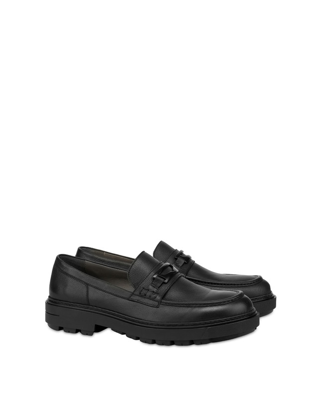 Pollini Mocassini In Vitello Kent Nero Sconto