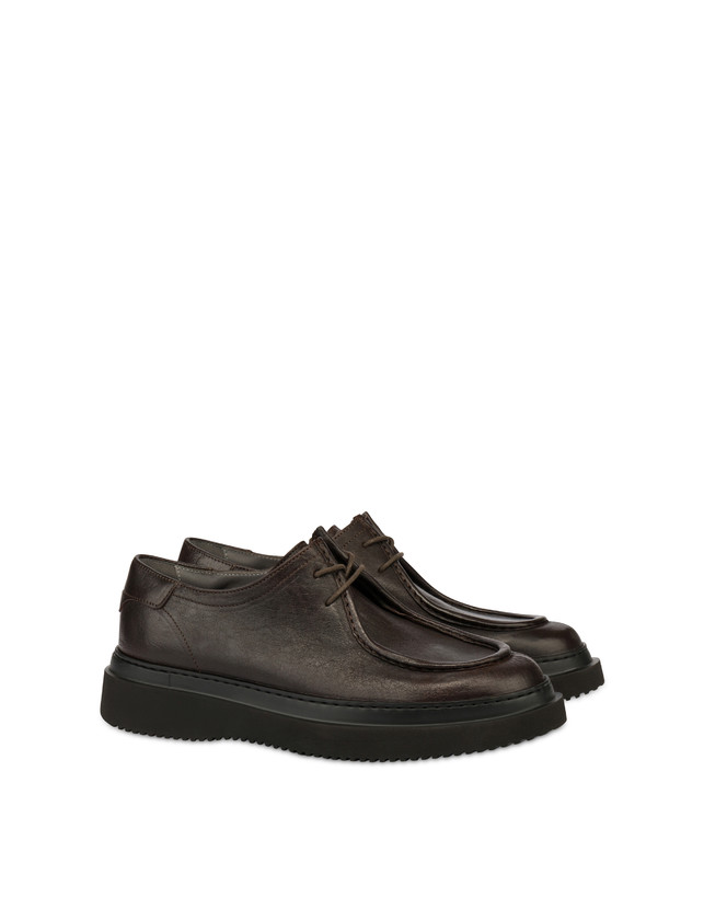 Pollini Derby In Crosta Ingrassata Convy T.moro Outlet
