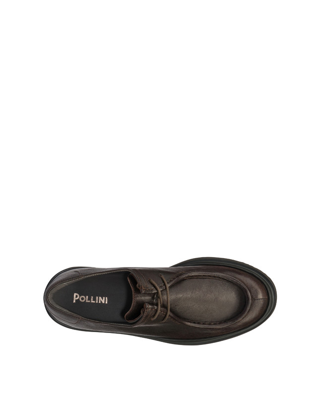 Pollini Derby In Crosta Ingrassata Convy T.moro Outlet