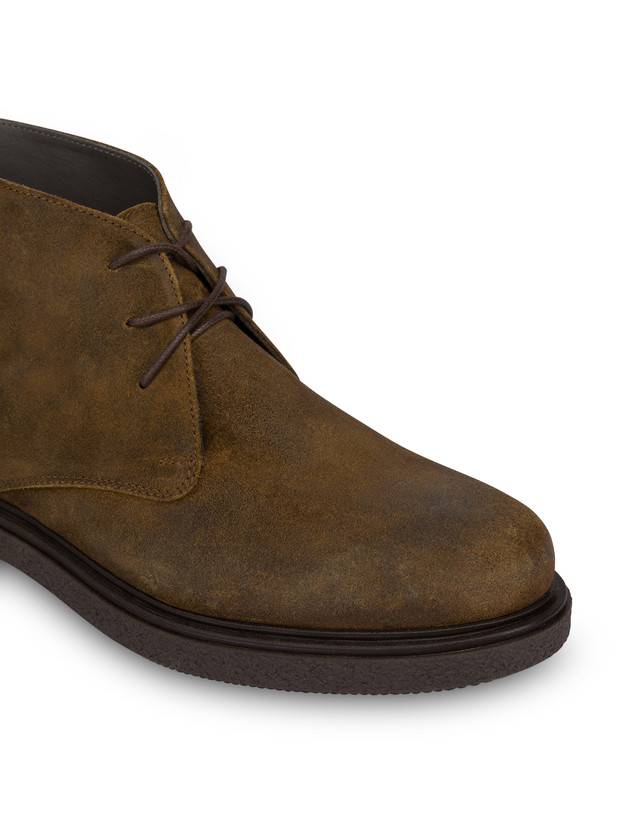 Pollini Desert Boot In Crosta Cerata Gentlemen's Club Fango In Vendita