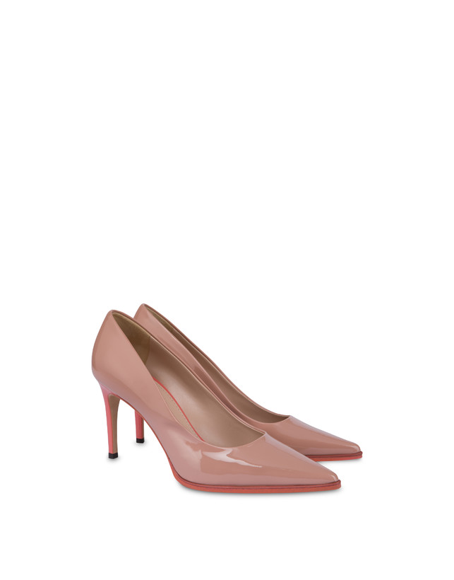 Pollini Décolleté In Vernice Attitude Nude/cannella Vendita Calda