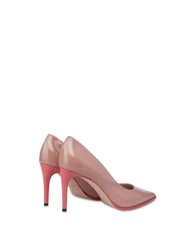 Pollini Décolleté In Vernice Attitude Nude/cannella Vendita Calda