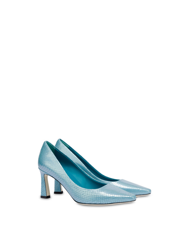 Pollini Décolleté Con Stampa Pitone Iridescente Cote D'azur Pool Saldi Di Fabbrica