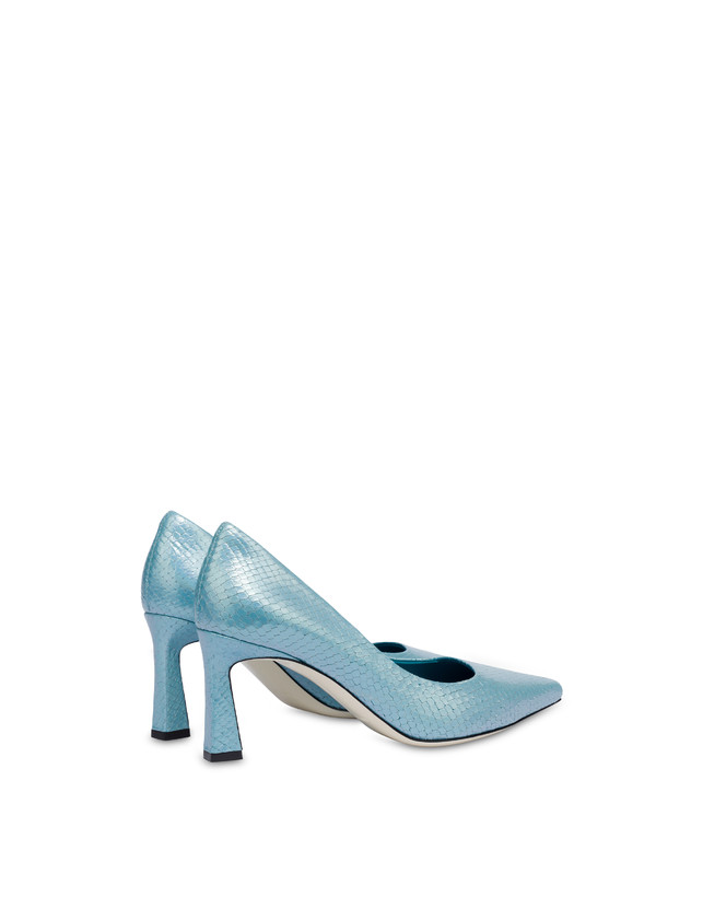 Pollini Décolleté Con Stampa Pitone Iridescente Cote D'azur Pool Saldi Di Fabbrica