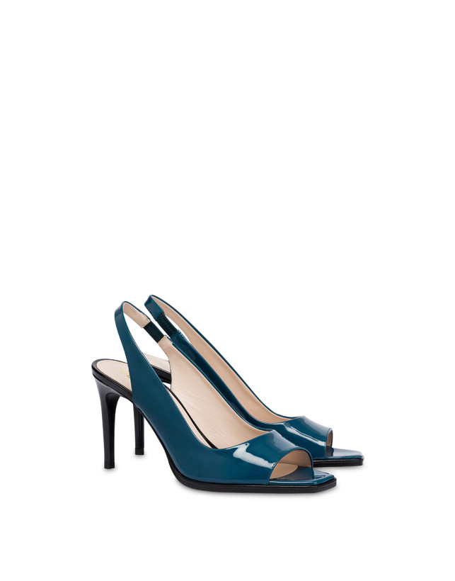 Pollini Slingback In Vernice Attitude Pavone/nero I Più Venduti