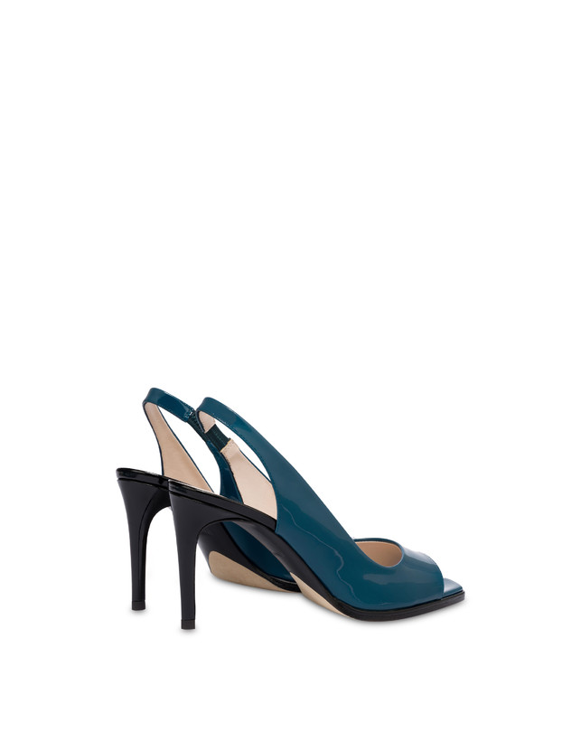 Pollini Slingback In Vernice Attitude Pavone/nero I Più Venduti