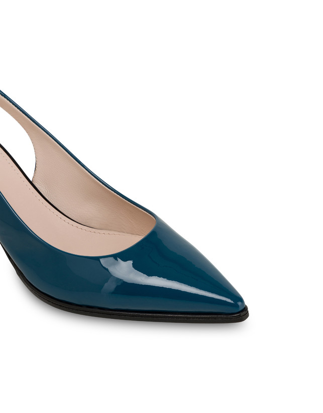 Pollini Slingback In Vernice Attitude Pavone/nero Negozio