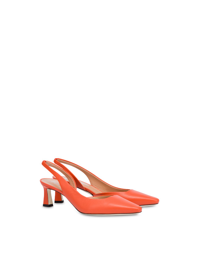 Pollini Slingback In Nappa Cote D'azur Coral Moda