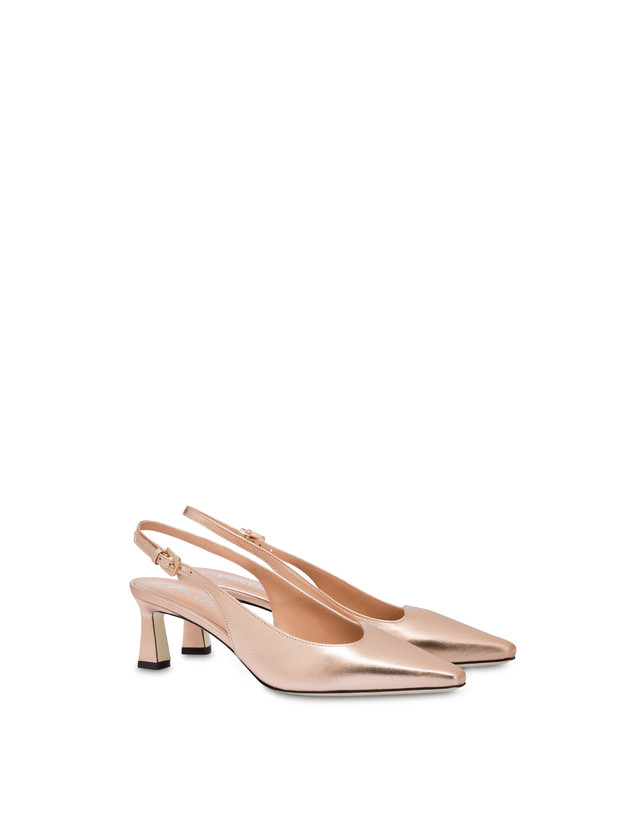Pollini Slingback In Nappa Laminata Wave Rame 2025